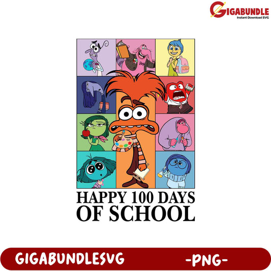 Happy 100 Days of School PNG – Fun Classroom Decor