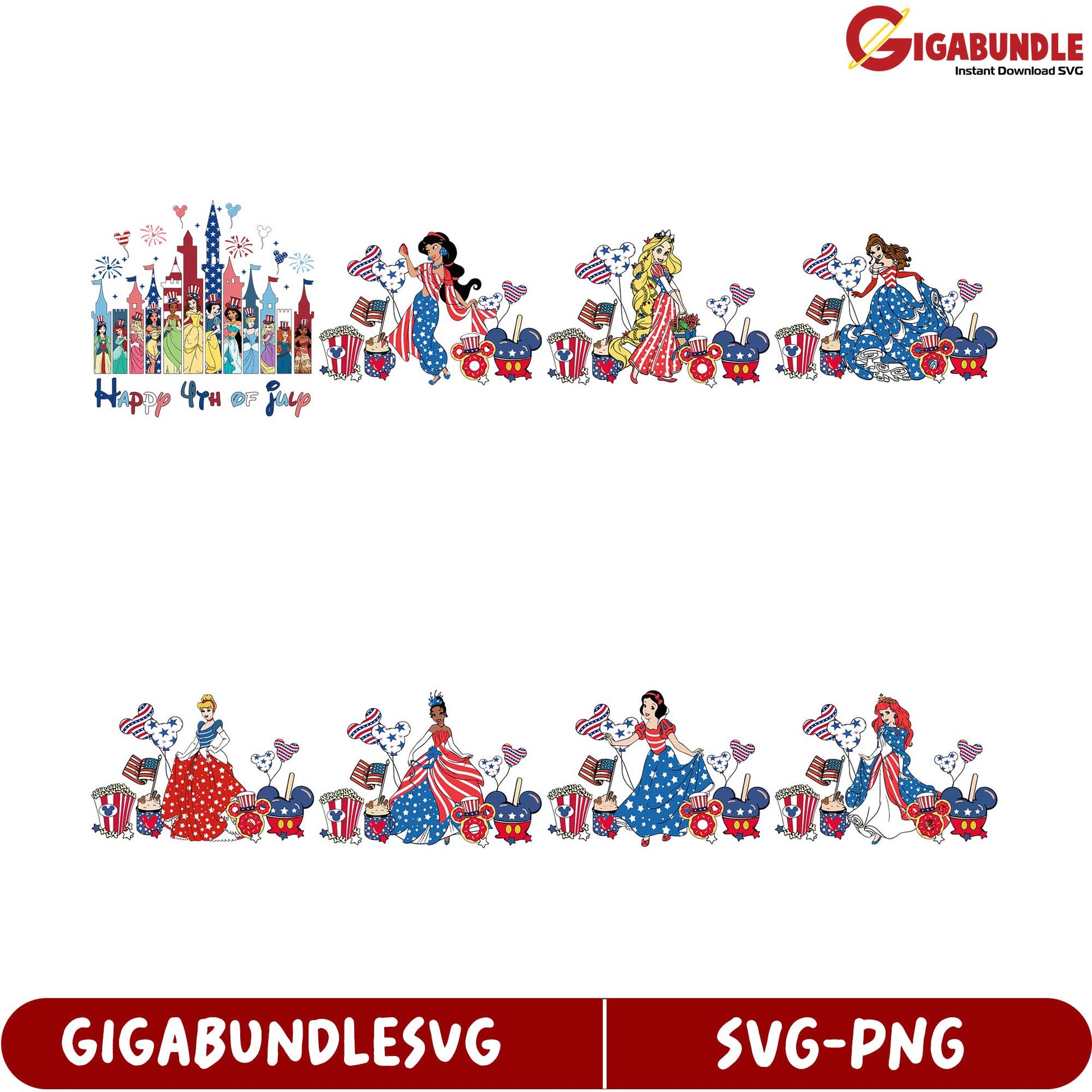 Happy 4th of July SVG Bundle  Fun Festive Graphics Download