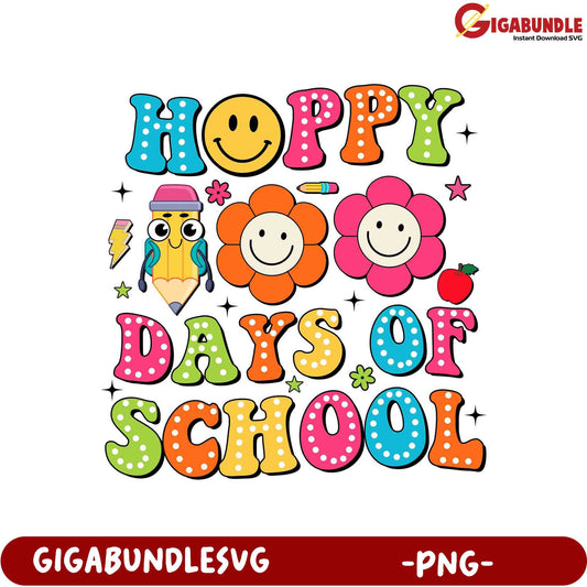 Happy Days of School PNG Graphic for Kids' Crafts