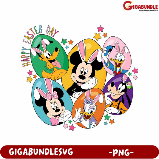 Happy Easter Day Characters PNG – Disney Friends and Fun