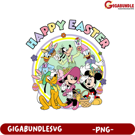 Happy Easter Disney Clipart PNG - Mickey Mouse & Friends