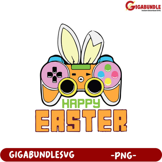 Happy Easter Gamer PNG  Playful Video Game Controller Design