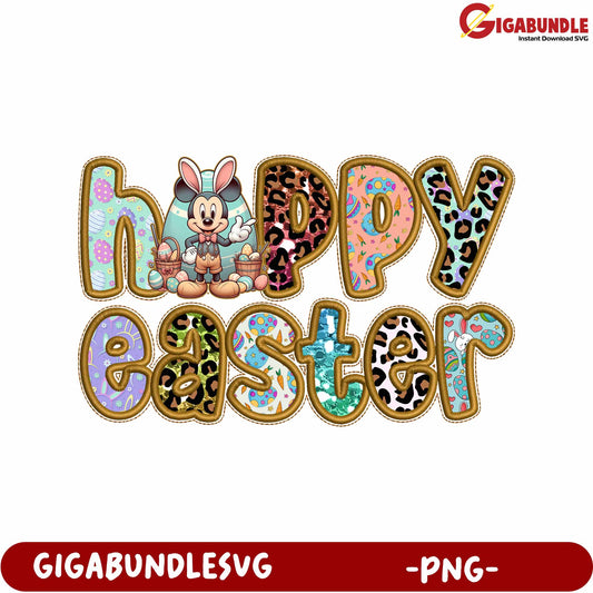Happy Easter PNG Graphic for Festive Celebrations and Crafts
