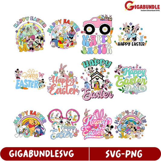 Happy Easter SVG Bundle Festive Designs for Creative Projects