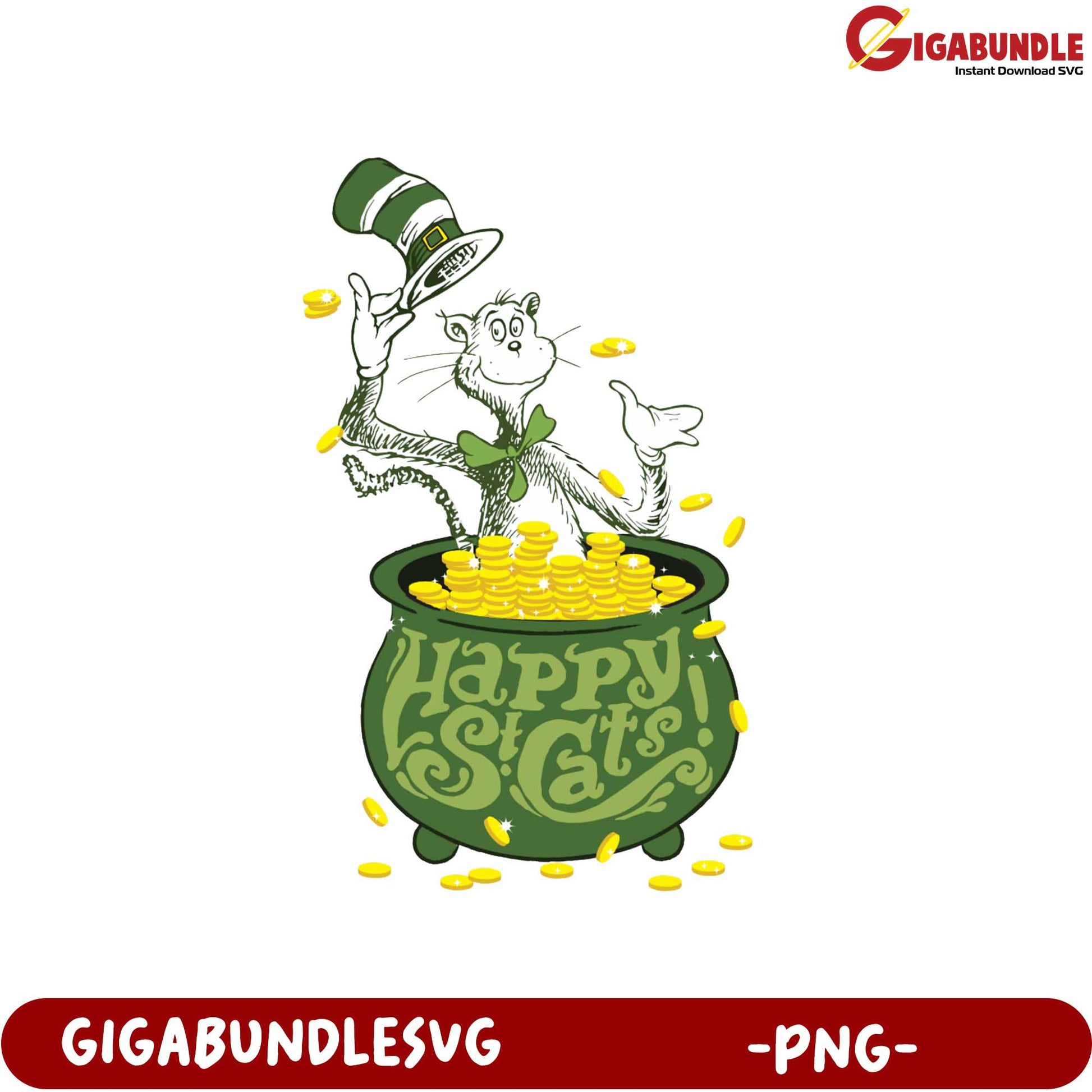 Happy St. Cats PNG - Fun & Whimsical Design for Celebrations