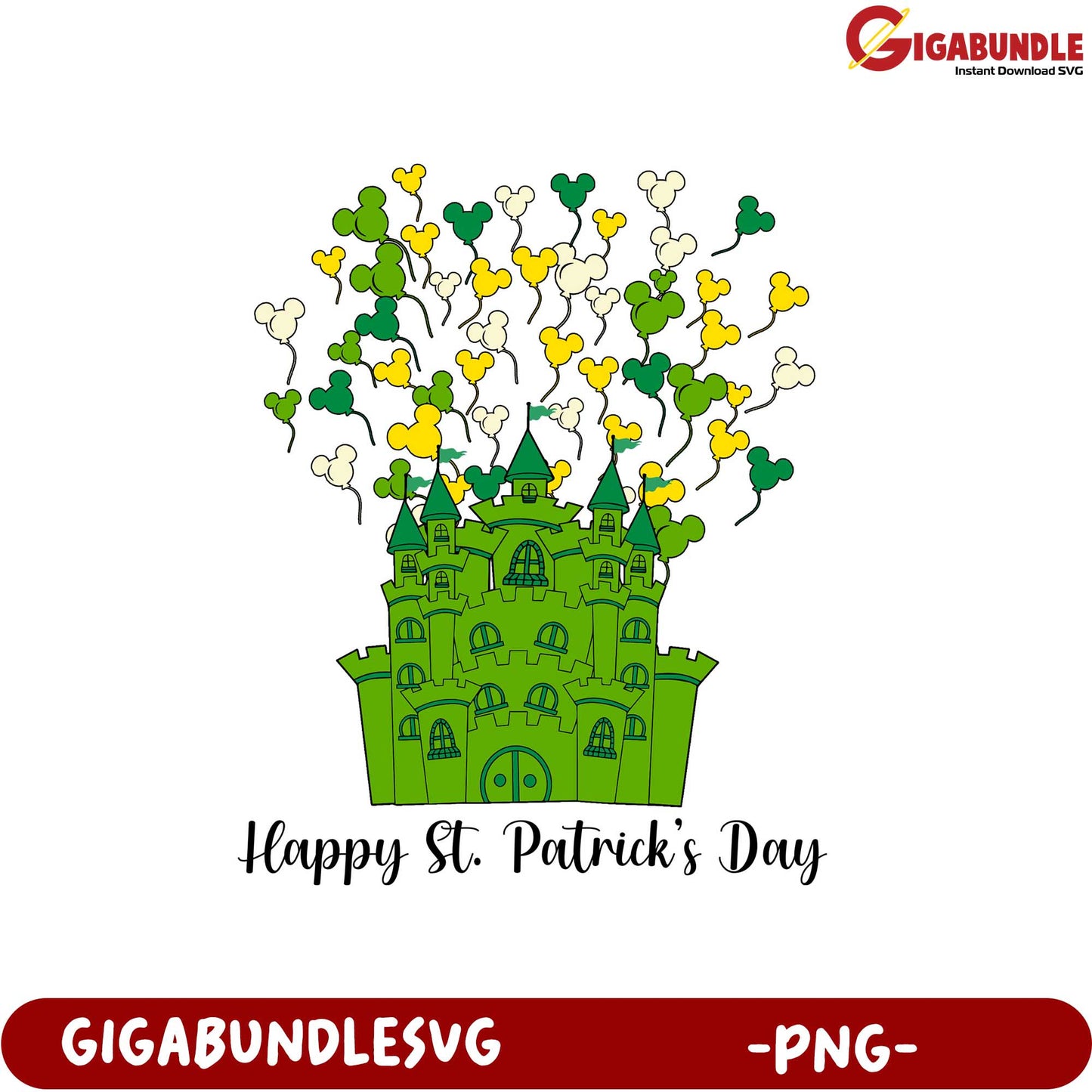 Happy St. Patrick’s Day Castle Design - Fun PNG Product Format