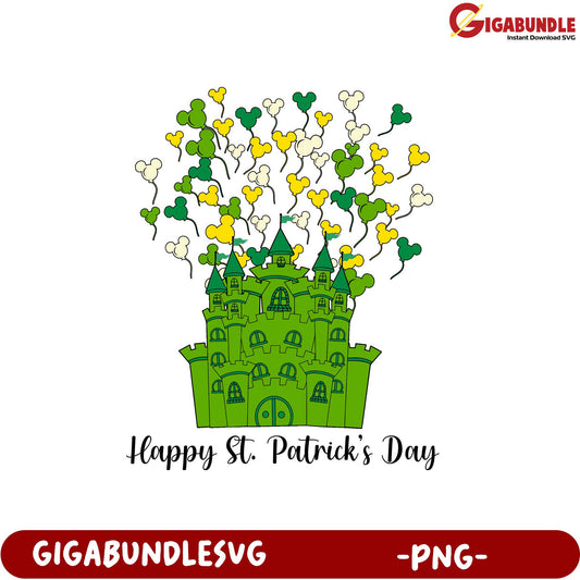 Happy St. Patrick’s Day Castle Design - Fun PNG Product Format