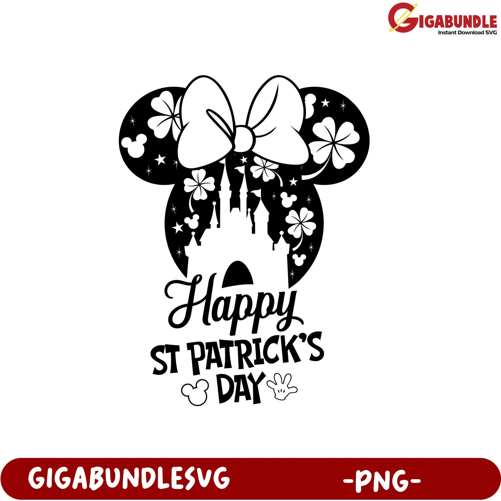 Happy St. Patrick's Day Mickey Mouse PNG - Fun Holiday Design