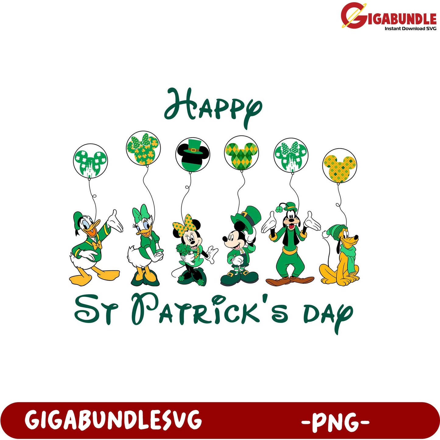 Happy St. Patrick's Day PNG - Fun Disney Character Design