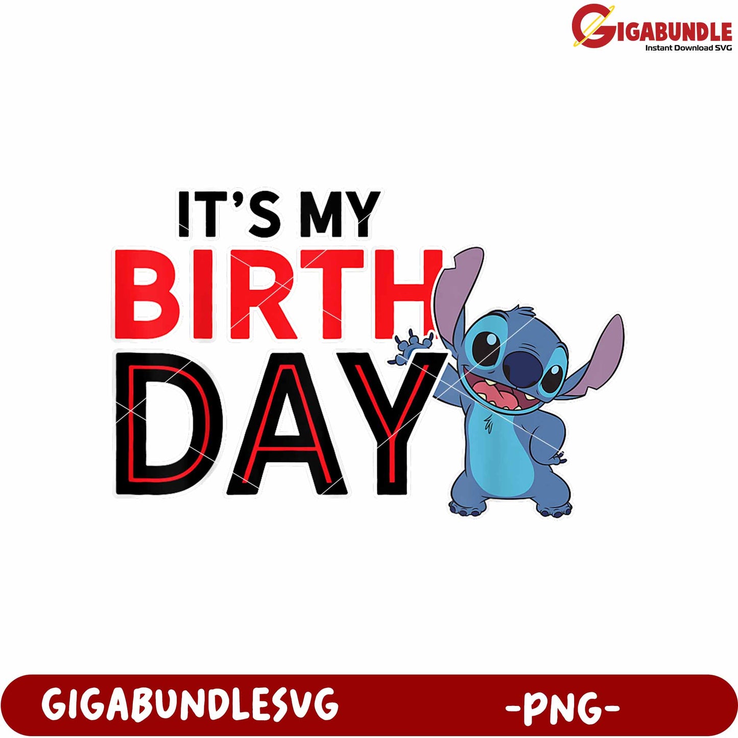 Happy brthday stitch png, cute stitch png, lilo and stitch the movie png