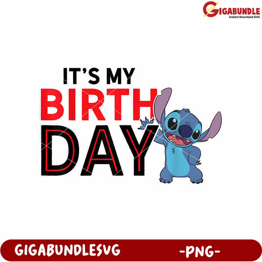 Happy brthday stitch png, cute stitch png, lilo and stitch the movie png