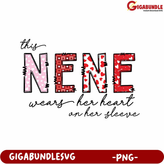 Heartfelt Nene Design on Sleeve - Cute PNG Download