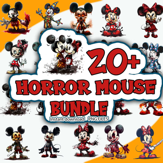 Bundle Horror Mouse PNG, Trick Or Treat PNG, Scary Vibes PNG