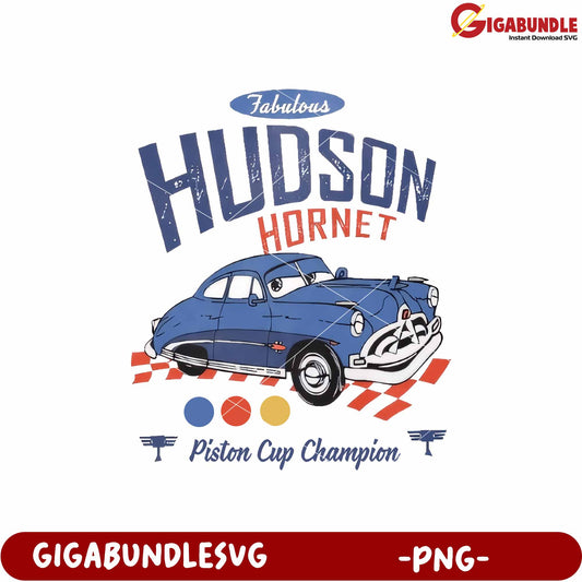 Hudson hornet png, hudson hornet car png, vintage race car png