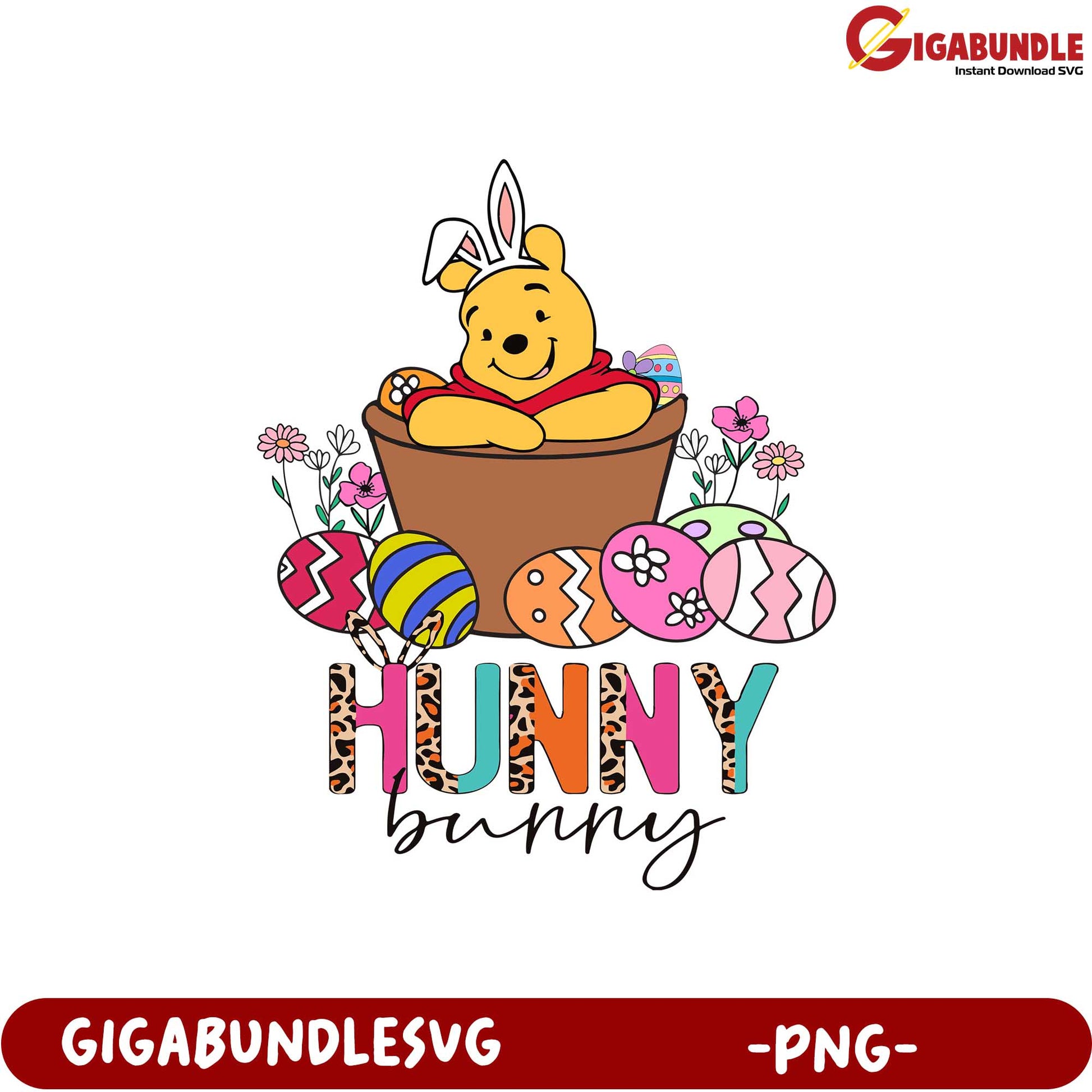 Hunny Bunny PNG Design for Easter Celebrations - Cute & Fun