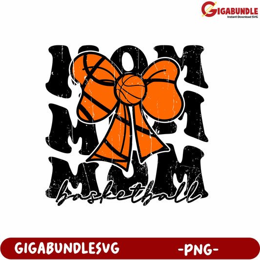 I Love Basketball Mom PNG Graphic Design for Sports Enthusiasts