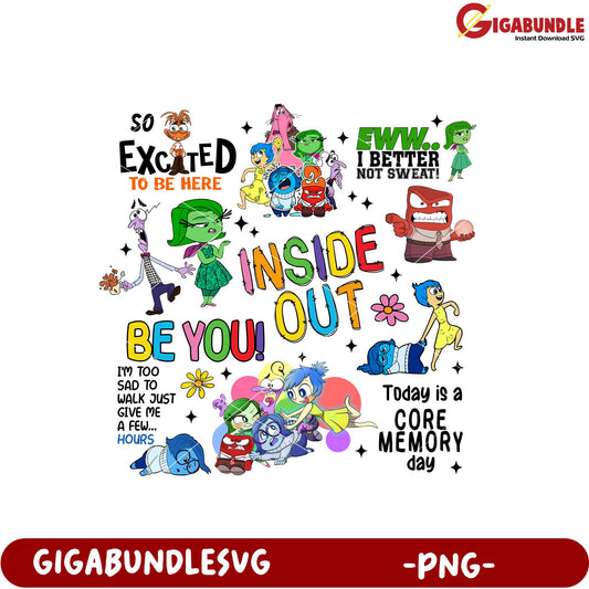 Inside Out PNG Product Highlighting Emotions and Fun