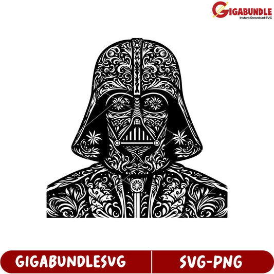 Intricate Darth Vader SVG Design for Unique Digital Creations
