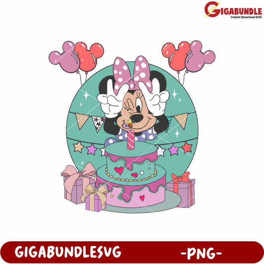 It's my birthday minnie png, minnie mouse birthday png, cute minnie celebration png
