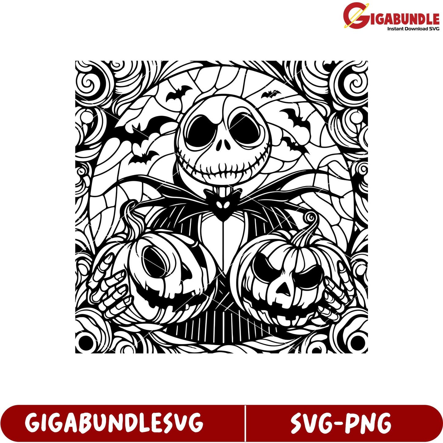 Jack Skellington Pumpkin SVG for Halloween Crafts and Decor Ideas