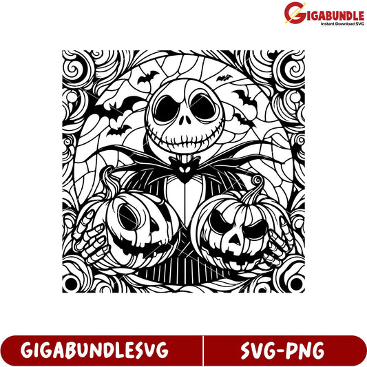 Jack Skellington Pumpkin SVG for Halloween Crafts and Decor Ideas