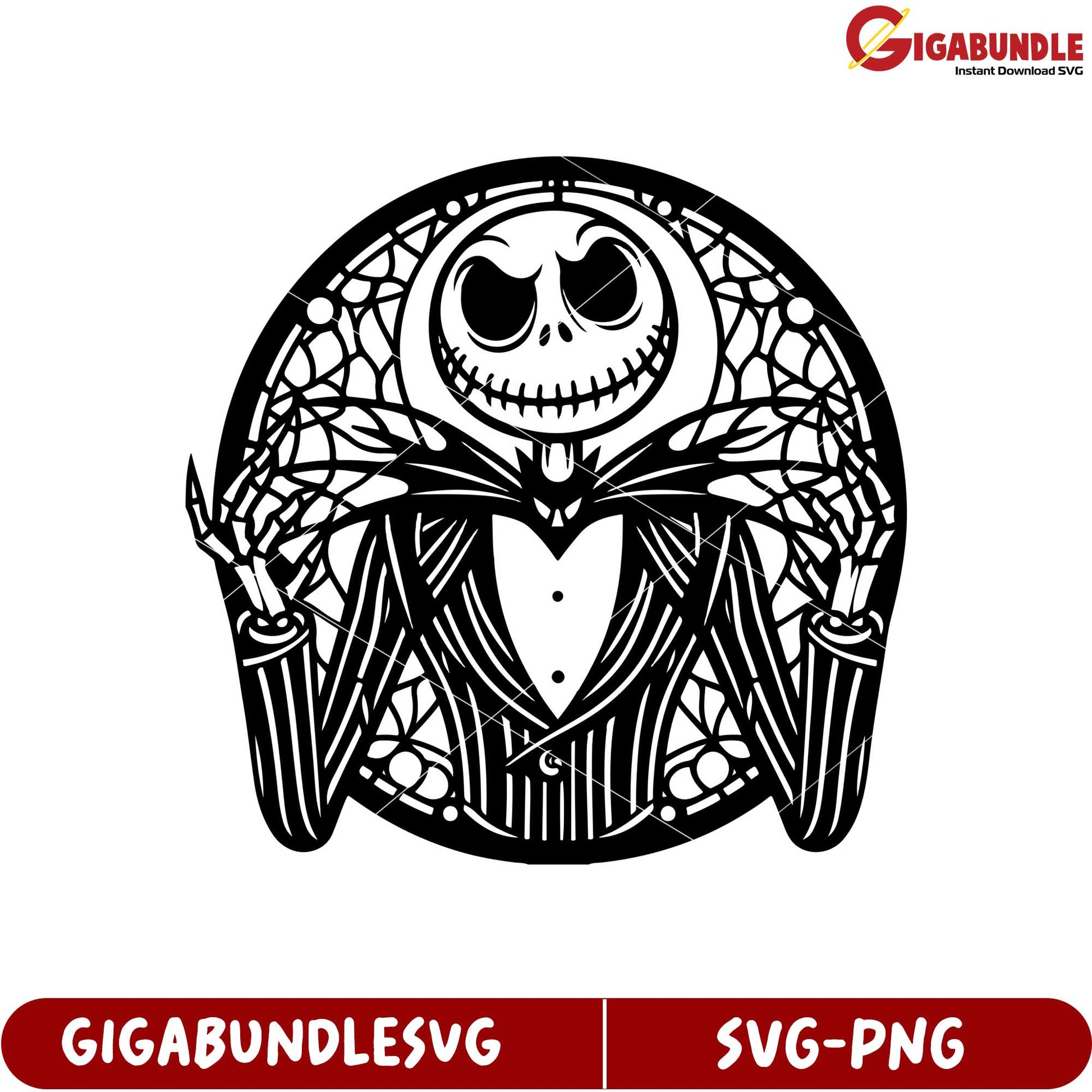 Jack Skellington SVG File for Crafts and Decorations - Instant Download