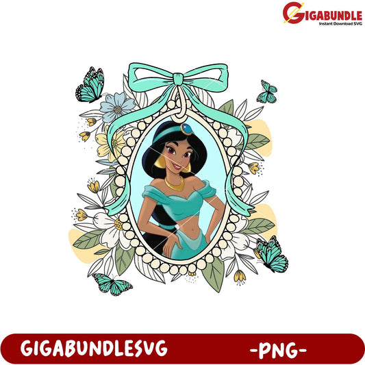 Jasmine Flower Frame PNG Art Decorative Design Download