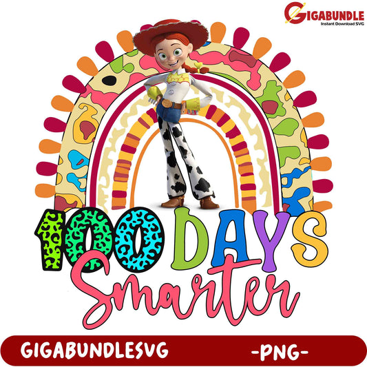 Jessie 100 Days Smarter Rainbow PNG