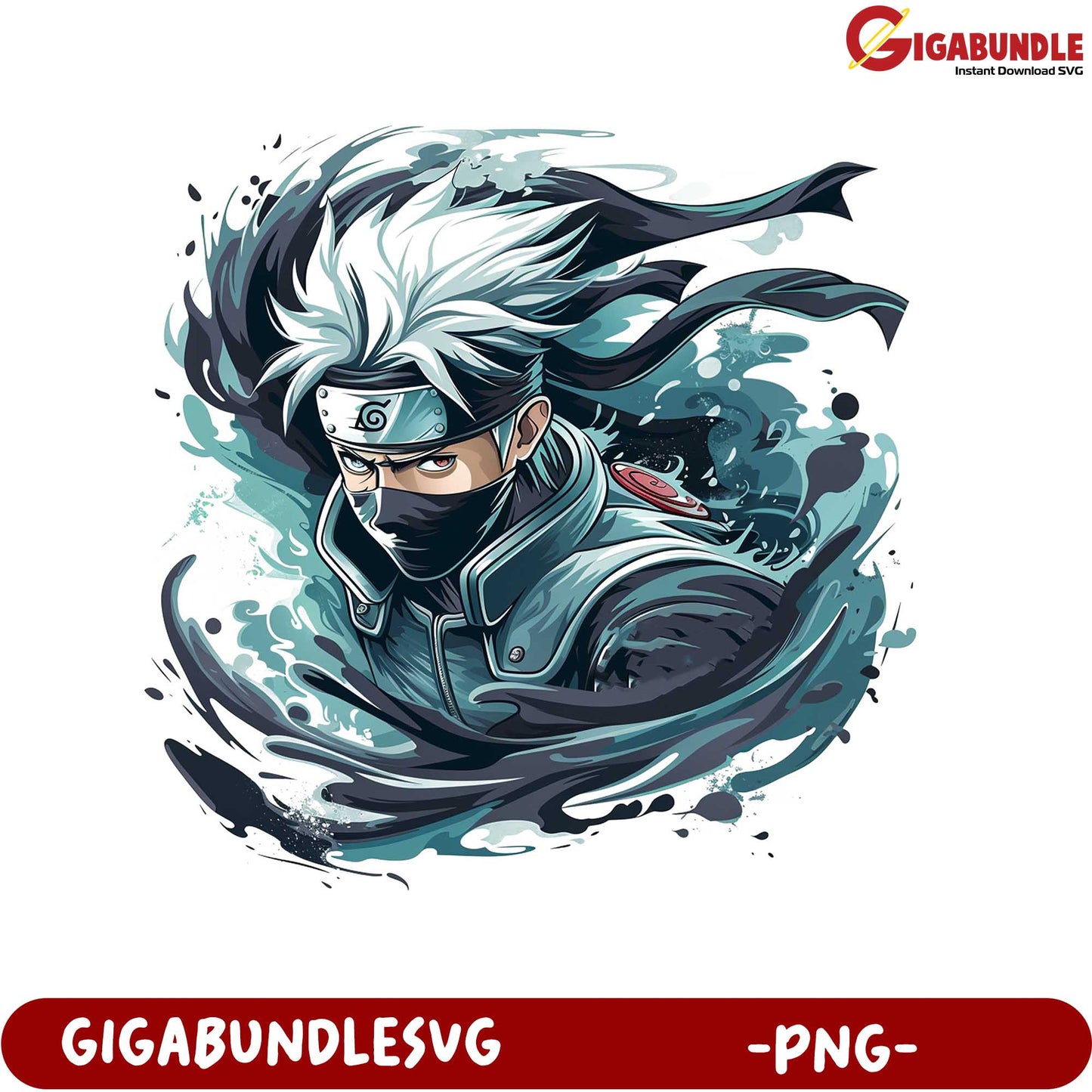 Kakashi Hatake Character Art PNG Downloadable Image File