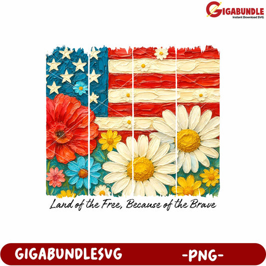 Land of the free, because of the brave png, patriotic quote png, usa pride png