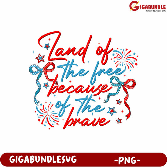 Land of the free png, patriotic phrase png, american pride png