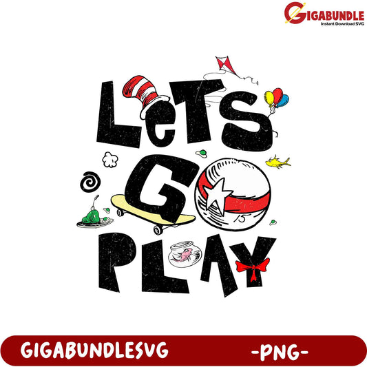 Let's Go Play PNG Design
