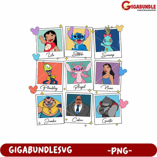 Lilo and stitch characters png, disney alien friends png, stitch and lilo team png