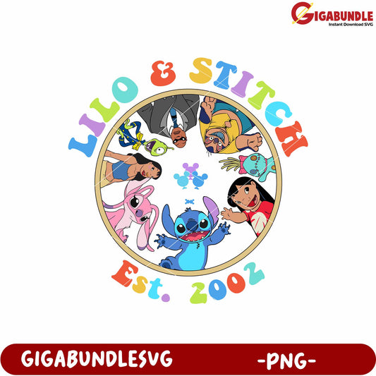 Lilo and stitch est 2002 png, lilo and stitch png,  stitch since 2002 png
