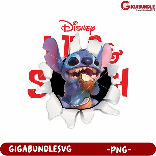 Lilo and stitch real life  design png, realistic disney characters png, live action stitch png
