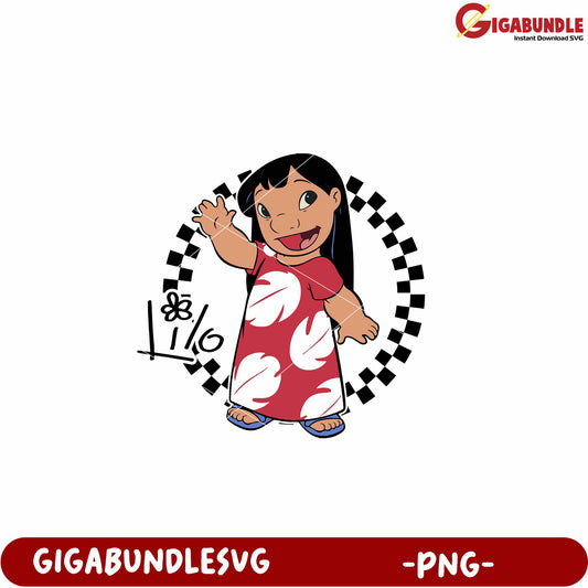 Lilo cute design png, lilo and stitch art png, disney character design png
