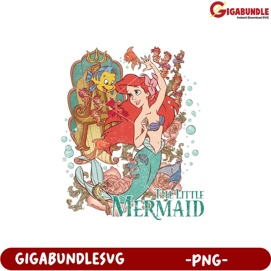 Little Mermaid Artwork PNG for Fans and Crafters