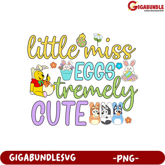 Little Miss Eggs Tremely Cute PNG Design for Spring Celebrations