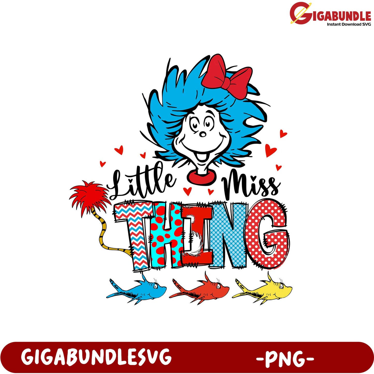 Little Miss Thing Cute Character PNG for Fun Designs