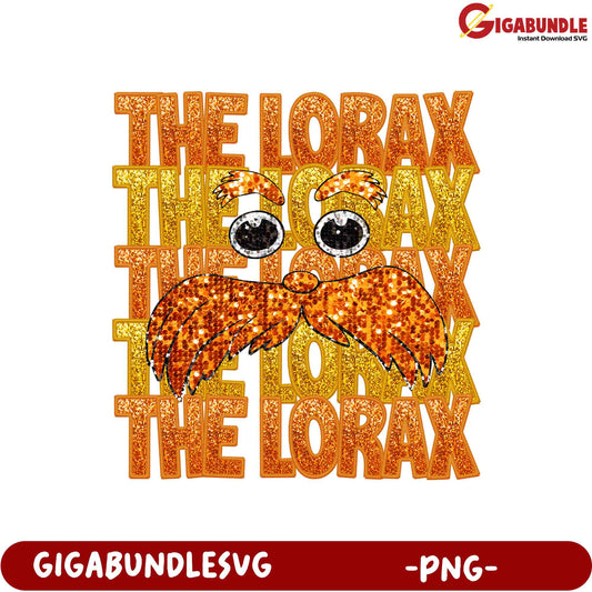 Lorax Glitter PNG Sublimation