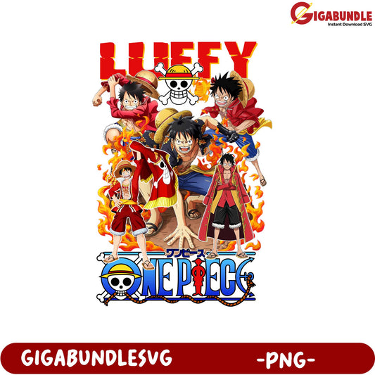 Luffy One Piece Characters Artwork PNG for Fans and Collectors