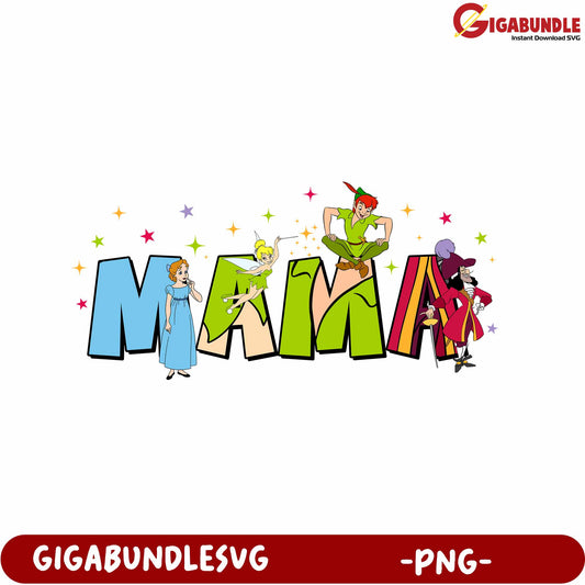 Magical Disney Characters Fun PNG Design for Creative Projects