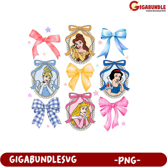 Magical Disney Princess Bow PNG Art for Crafts and DIY Projects