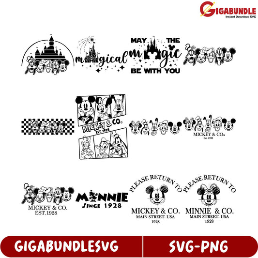 Magical Disney SVG Bundle Mickey & Friends Instant Download