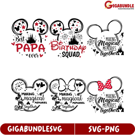 Magical Mickey Mouse SVG Bundle for Birthdays and Celebrations