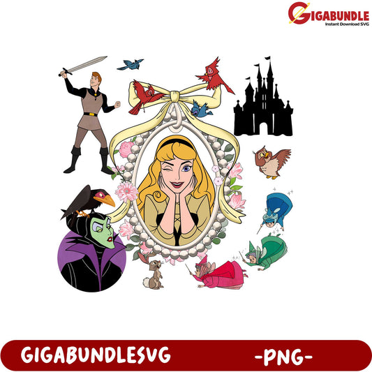 Magical Princess Cartoon Art PNG Design for Kids Room Decor Download
