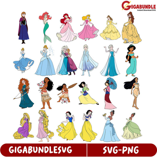 Magical Princess SVG Bundle 20 Unique Designs for Crafts