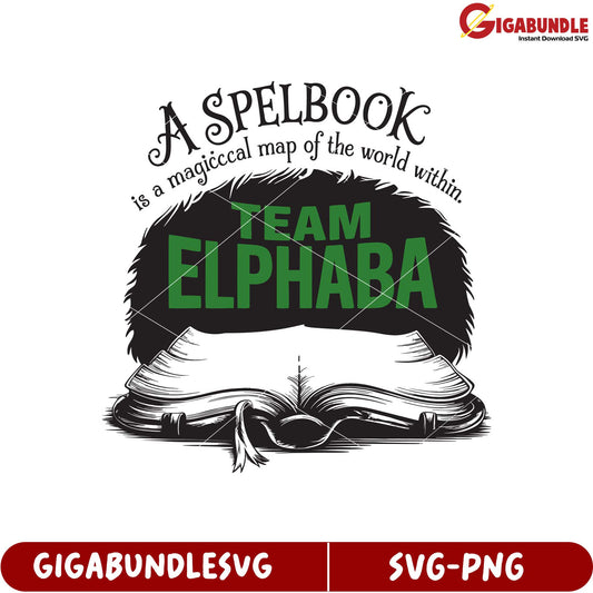 Magical Spellbook Design for Team Elphaba SVG Downloadable Art