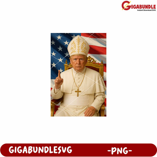 Make vatican great again white png, political parody png, vatican humor png
