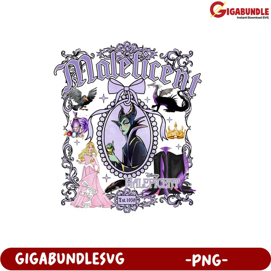 Maleficent Disney Character Art PNG for Crafting and Design Projects
